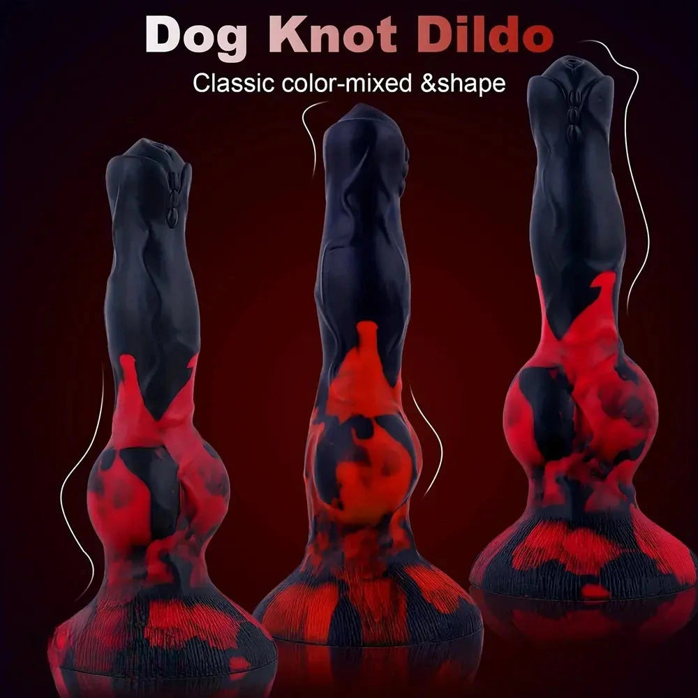 8.1in Realistic Silicone Squirting Dildo For Beginner Knot Ejaculating Dog Dildo