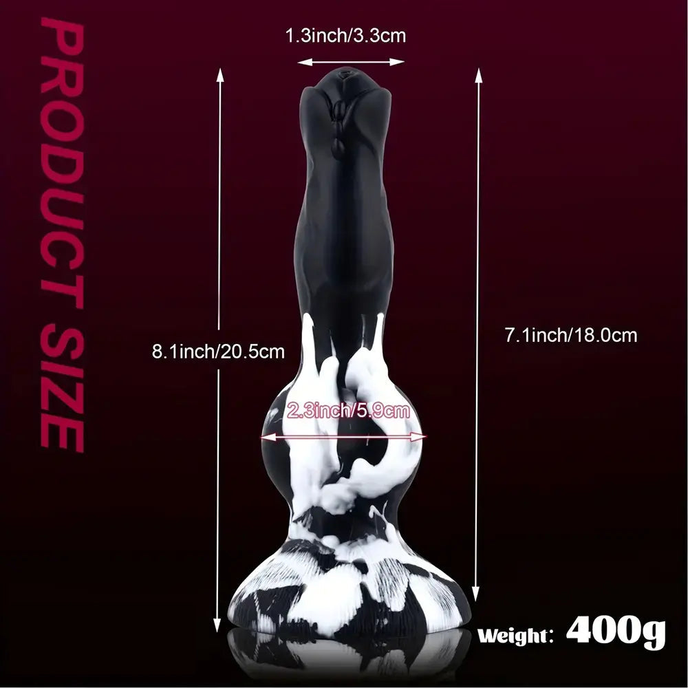 8.1in Realistic Silicone Squirting Dildo For Beginner Knot Ejaculating Dog Dildo