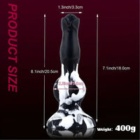 8.1in Realistic Silicone Squirting Dildo For Beginner Knot Ejaculating Dog Dildo