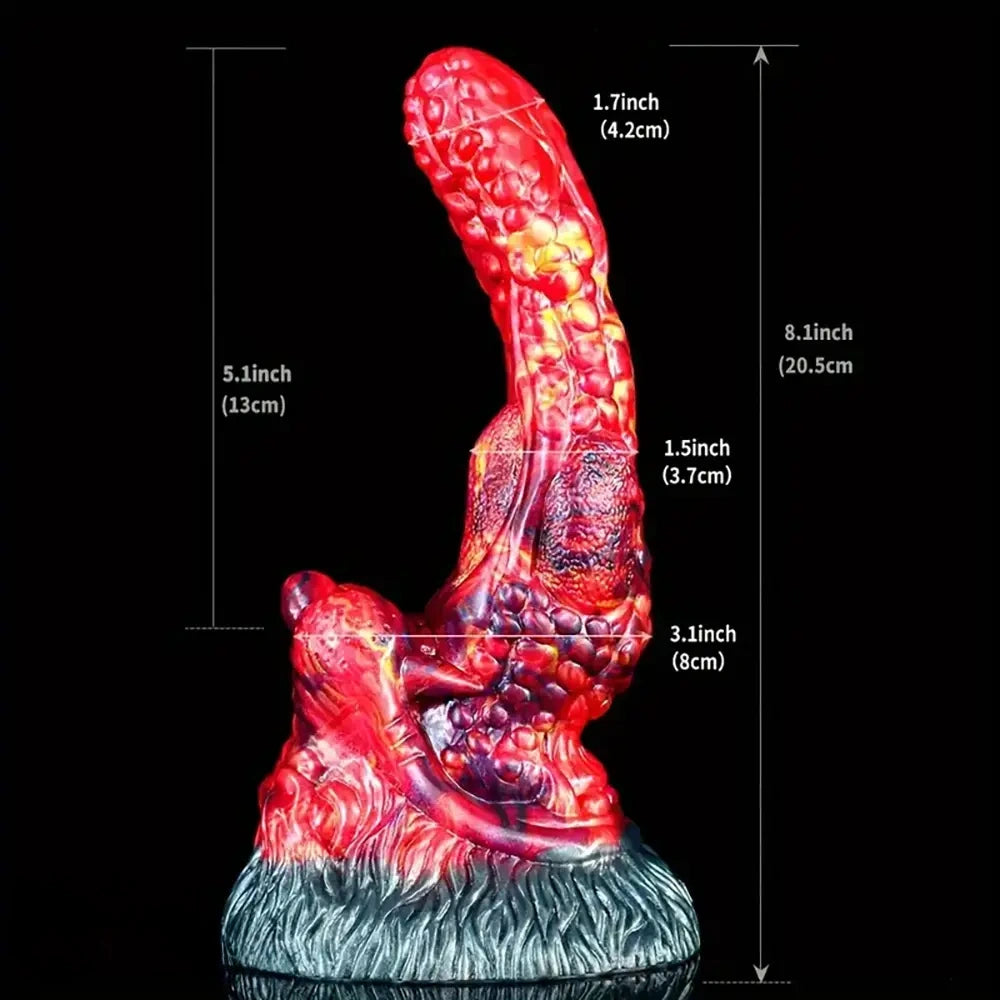 8.1in Soft Silicone Monster Dildo For Men Women Couple Anal Butt Plug