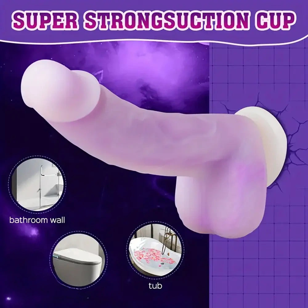 8.21in Rotating Realistic Vibrating Dildo Automatic Silicone Soft Dildo