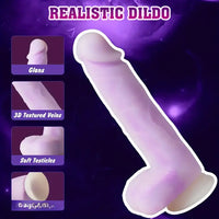8.21in Rotating Realistic Vibrating Dildo Automatic Silicone Soft Dildo