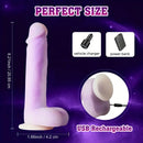 8.21in Rotating Realistic Vibrating Dildo Automatic Silicone Soft Dildo