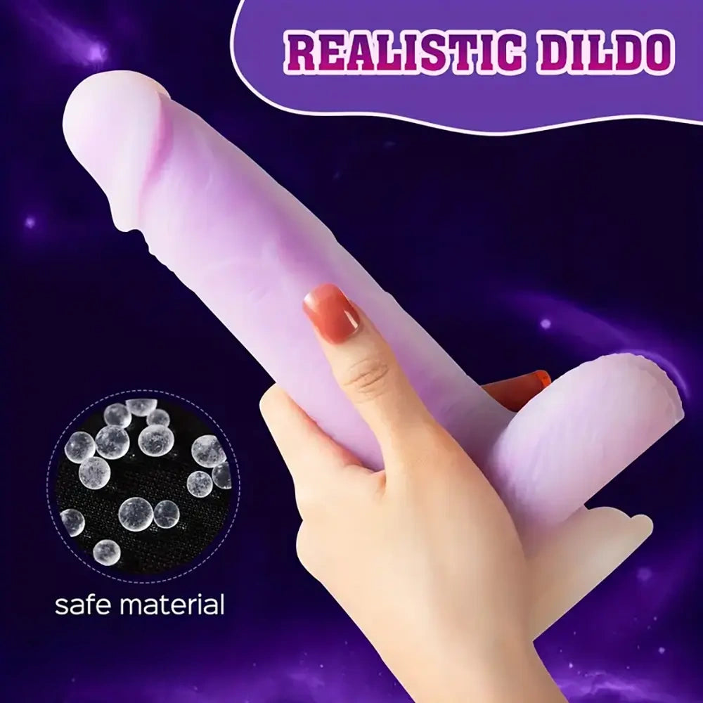 8.21in Rotating Realistic Vibrating Dildo Automatic Silicone Soft Dildo