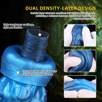 8.22in Dual Density Silicone Monster Knot Dildo Ultra Soft Penis Love Toy