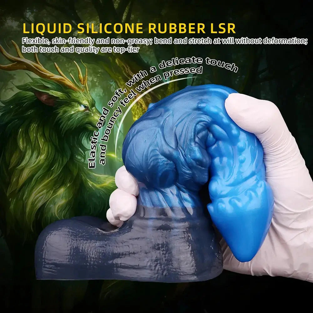 8.22in Dual Density Silicone Monster Knot Dildo Ultra Soft Penis Love Toy