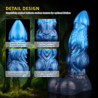 8.22in Dual Density Silicone Monster Knot Dildo Ultra Soft Penis Love Toy