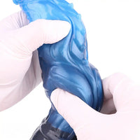 8.22in Dual Density Silicone Monster Knot Dildo Ultra Soft Penis Love Toy