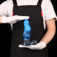8.22in Dual Density Silicone Monster Knot Dildo Ultra Soft Penis Love Toy