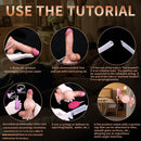 8.22in Inflatable Squirting Soft Silicone Cock Dildo Realistic Penis Sex Toy
