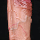8.22in Inflatable Squirting Soft Silicone Cock Dildo Realistic Penis Sex Toy