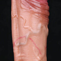 8.22in Inflatable Squirting Soft Silicone Cock Dildo Realistic Penis Sex Toy