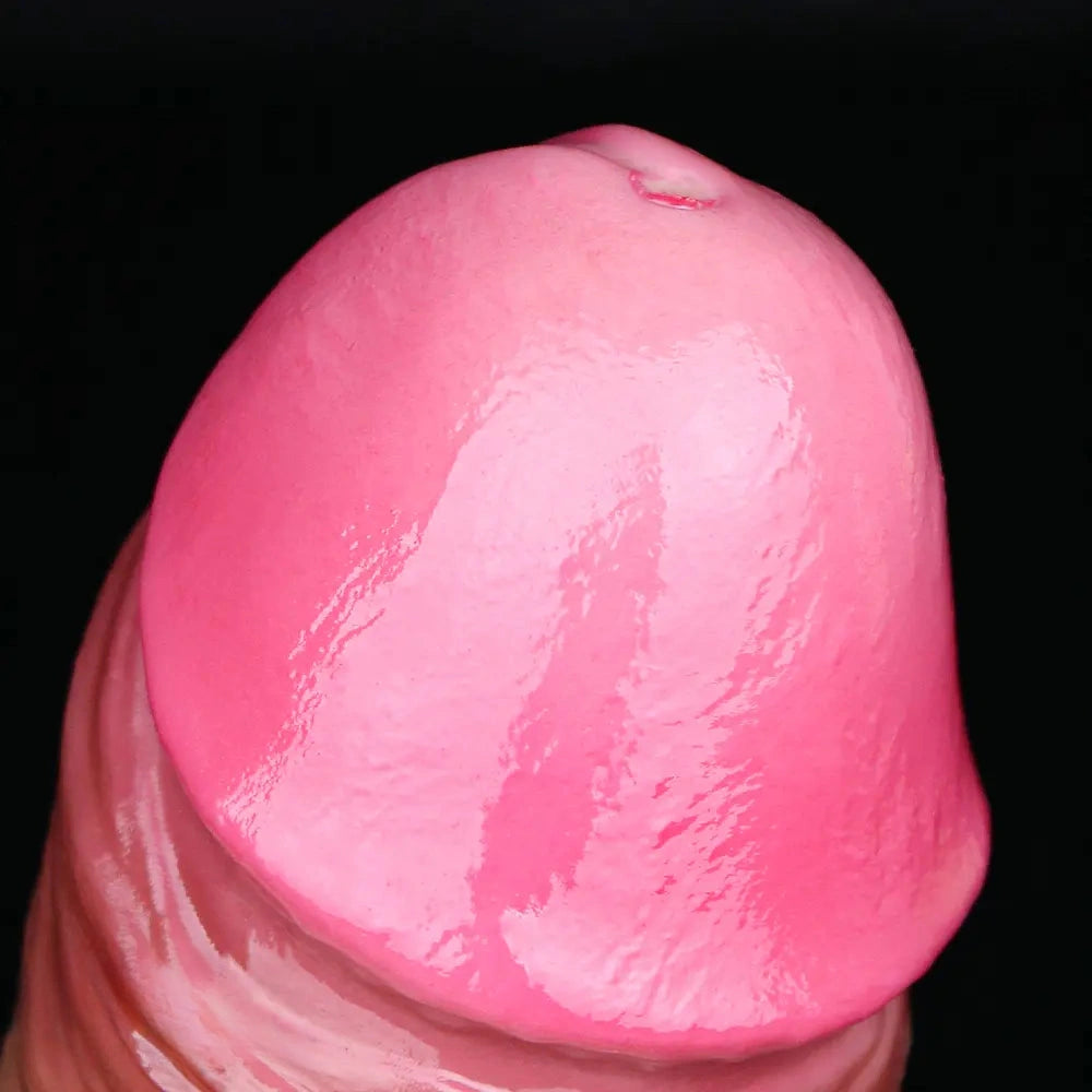 8.22in Inflatable Squirting Soft Silicone Cock Dildo Realistic Penis Sex Toy