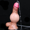 8.22in Inflatable Squirting Soft Silicone Cock Dildo Realistic Penis Sex Toy