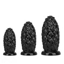 8.26in 10.03in 11.81in Black Big Pineapple Penis PVC Thick Anal Plug Dildo