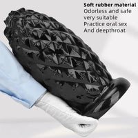 8.26in 10.03in 11.81in Black Big Pineapple Penis PVC Thick Anal Plug Dildo