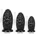 8.26in 10.03in 11.81in Black Big Pineapple Penis PVC Thick Anal Plug Dildo