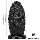 8.26in 10.03in 11.81in Black Big Pineapple Penis PVC Thick Anal Plug Dildo