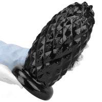 8.26in 10.03in 11.81in Black Big Pineapple Penis PVC Thick Anal Plug Dildo