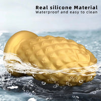 8.26in 10.03in 11.81in Gold Silicone Pineapple Giant Penis Anal Plug Dildo