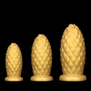 8.26in 10.03in 11.81in Gold Silicone Pineapple Giant Penis Anal Plug Dildo