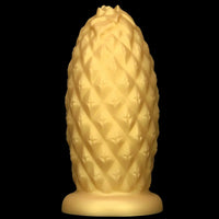 8.26in 10.03in 11.81in Gold Silicone Pineapple Giant Penis Anal Plug Dildo