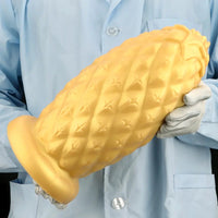 8.26in 10.03in 11.81in Gold Silicone Pineapple Giant Penis Anal Plug Dildo