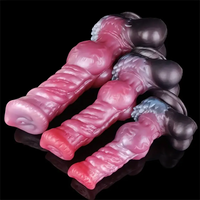 8.26in 10.23in 13.18in Horse Cock Knot Silicone Soft Animal Anal Dildo