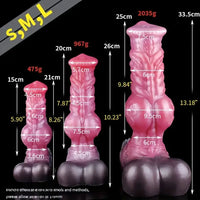8.26in 10.23in 13.18in Horse Cock Knot Silicone Soft Animal Anal Dildo