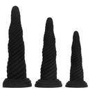 8.26in 10.43in 12in Silicone Thread Black Big Soft Dildo For Couples