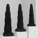 8.26in 10.43in 12in Silicone Thread Black Big Soft Dildo For Couples