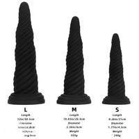 8.26in 10.43in 12in Silicone Thread Black Big Soft Dildo For Couples