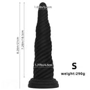 8.26in 10.43in 12in Silicone Thread Black Big Soft Dildo For Couples