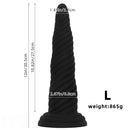 8.26in 10.43in 12in Silicone Thread Black Big Soft Dildo For Couples