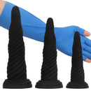 8.26in 10.43in 12in Silicone Thread Black Big Soft Dildo For Couples