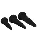 8.26in 10.43in 12in Silicone Thread Black Big Soft Dildo For Couples