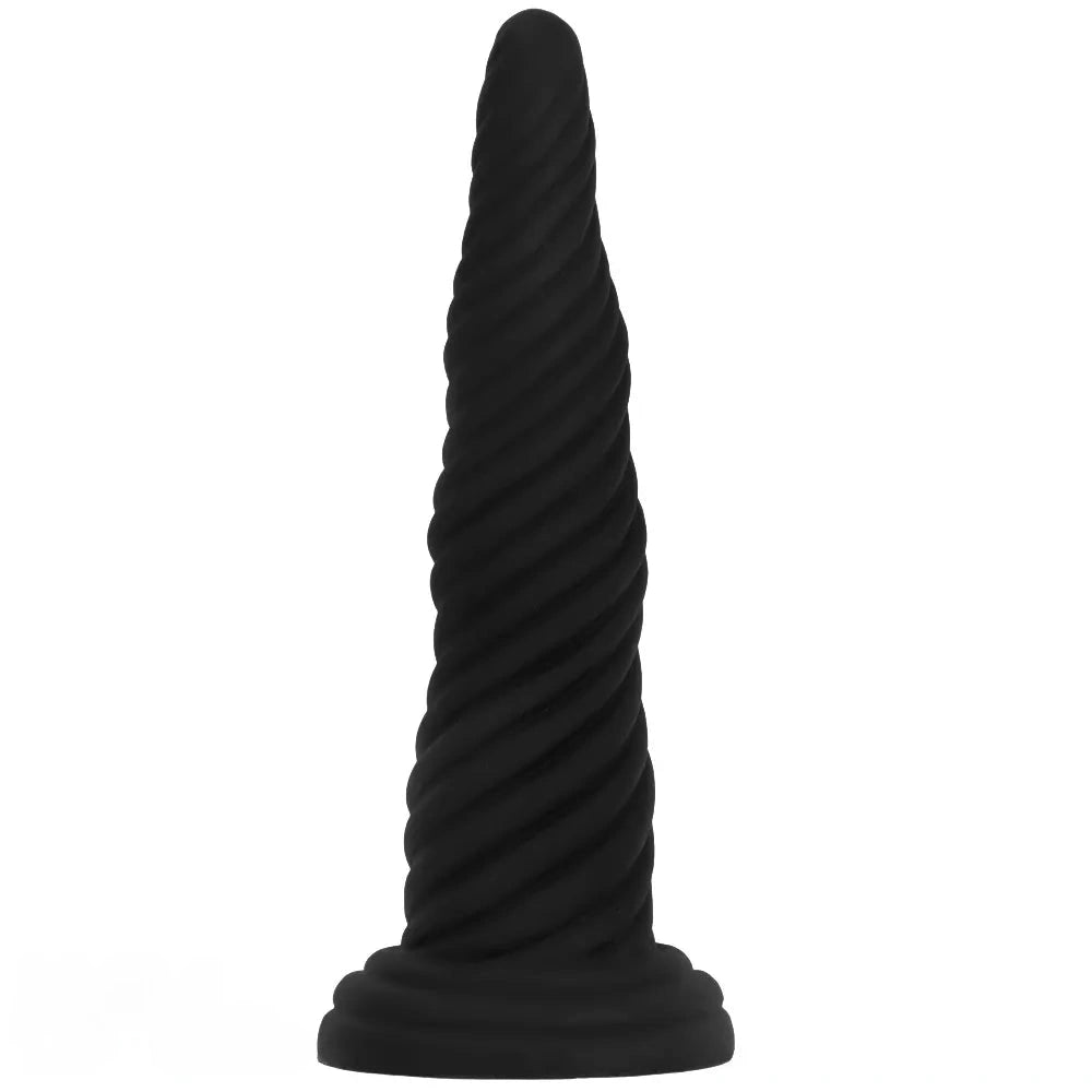 8.26in 10.43in 12in Silicone Thread Black Big Soft Dildo For Couples