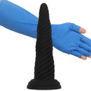 8.26in 10.43in 12in Silicone Thread Black Big Soft Dildo For Couples