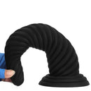 8.26in 10.43in 12in Silicone Thread Black Big Soft Dildo For Couples