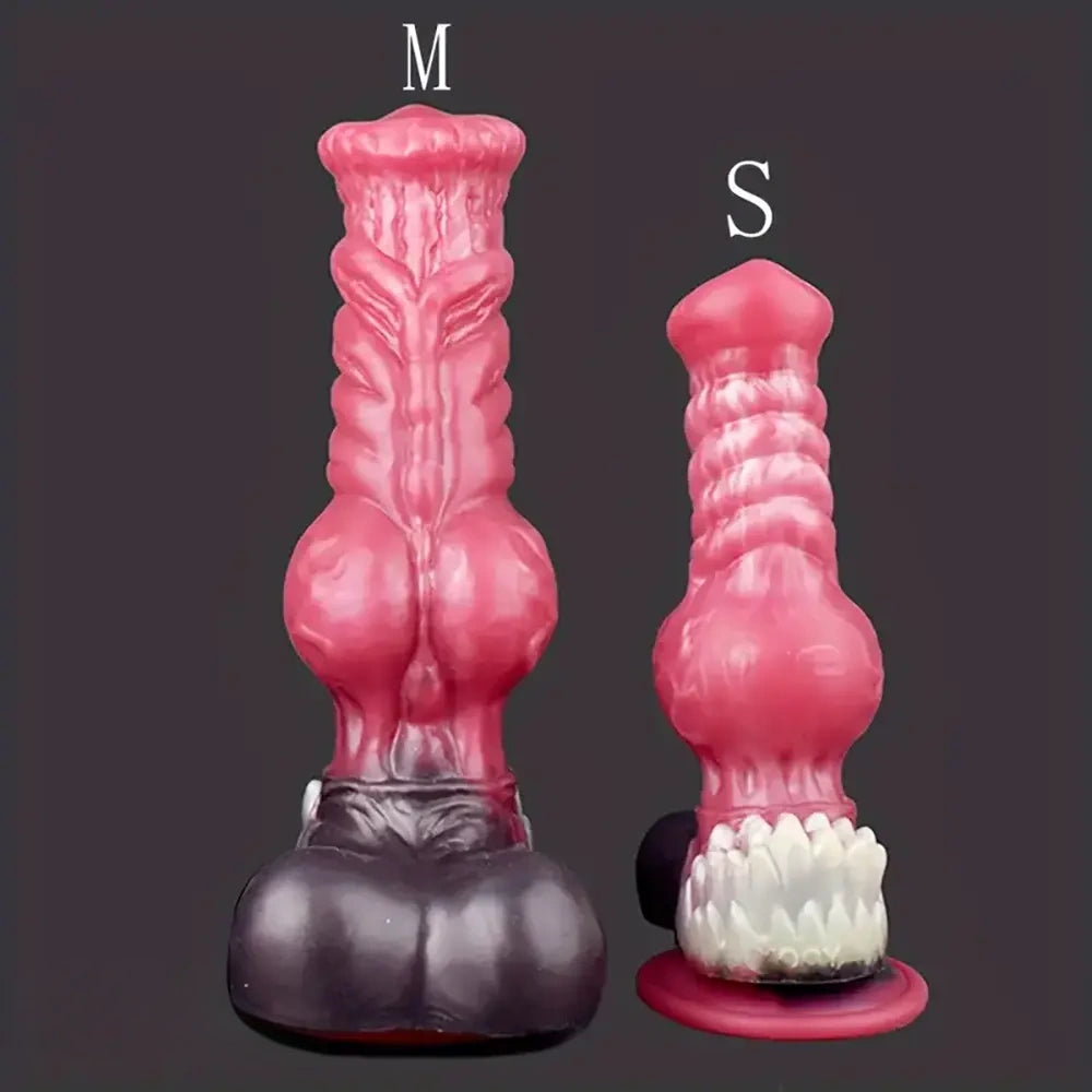 8.26in 10.43in Dog Knot Big Silicone Soft Cock Dildo For Women Love