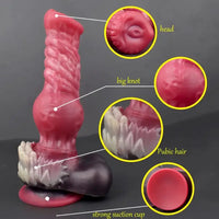 8.26in 10.43in Dog Knot Big Silicone Soft Cock Dildo For Women Love