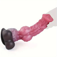 8.26in 10.43in Dog Knot Big Silicone Soft Cock Dildo For Women Love