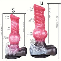 8.26in 10.43in Dog Knot Big Silicone Soft Cock Dildo For Women Love