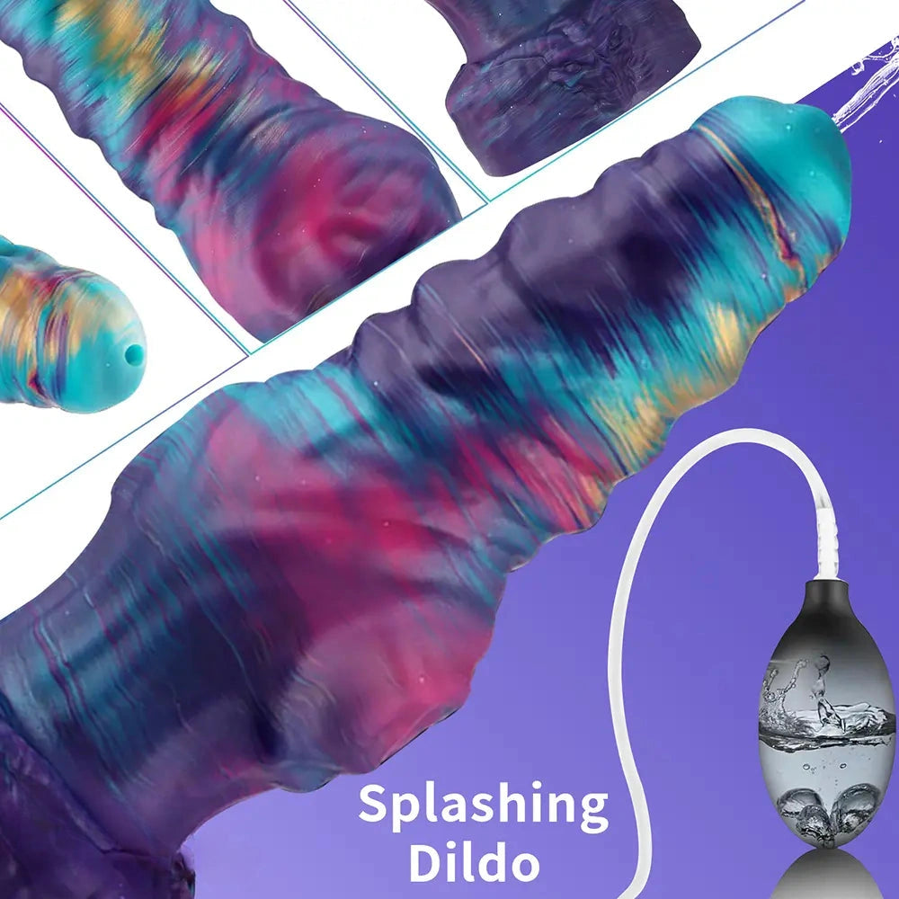 8.26in 10.62in 12.99in Monster Knotted Silicone Big Odd Cumming Dildo