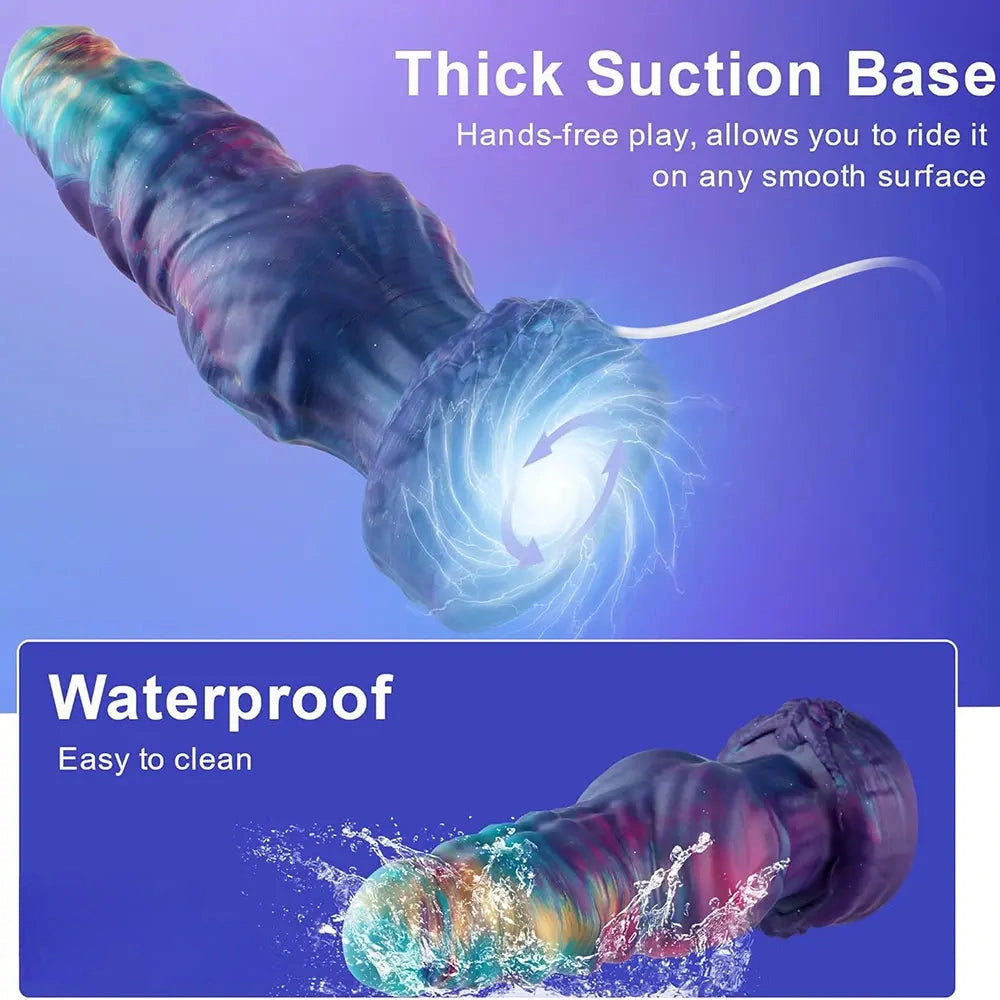 8.26in 10.62in 12.99in Monster Knotted Silicone Big Odd Cumming Dildo