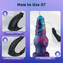 8.26in 10.62in 12.99in Monster Knotted Silicone Big Odd Cumming Dildo