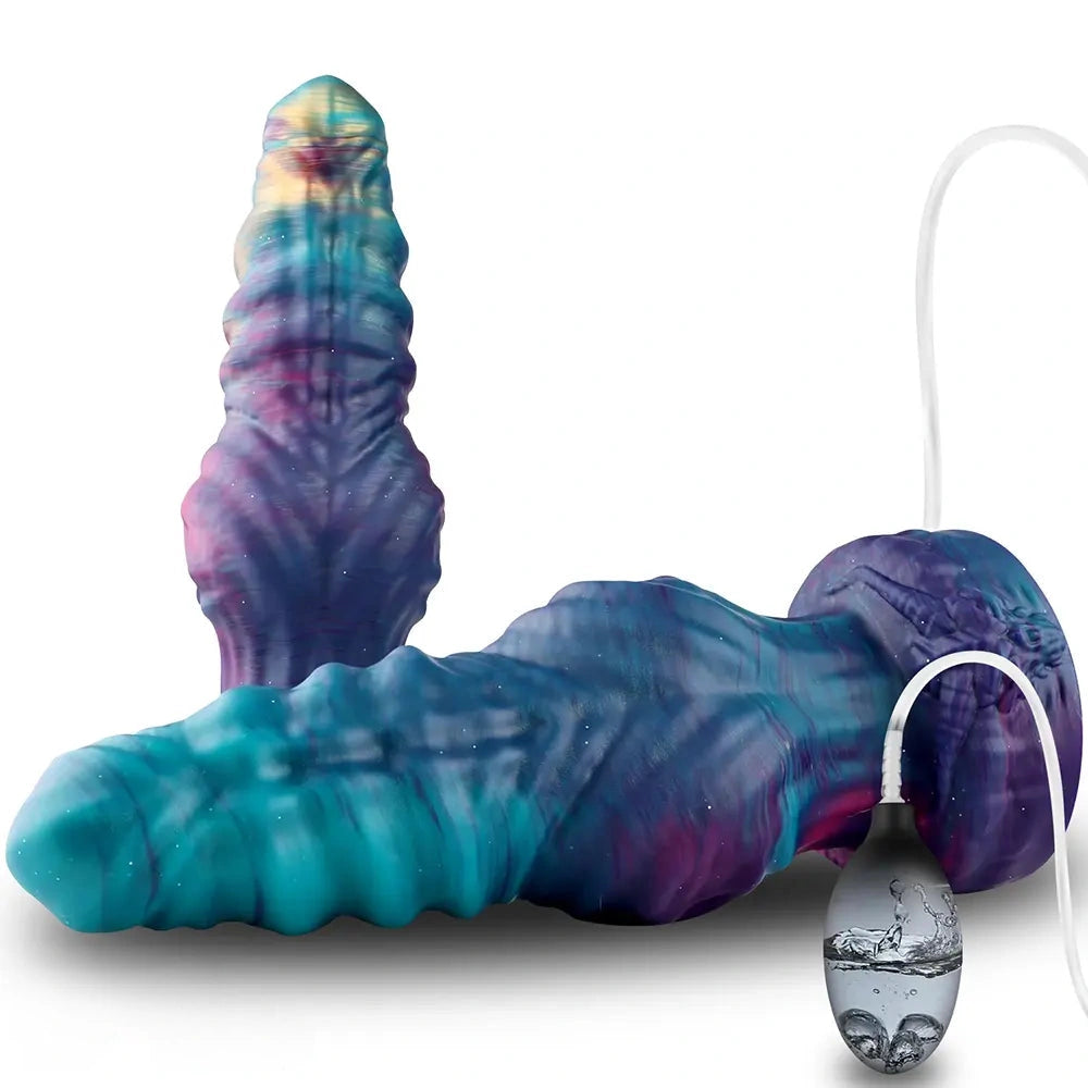 8.26in 10.62in 12.99in Monster Knotted Silicone Big Odd Cumming Dildo