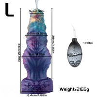 8.26in 10.62in 12.99in Monster Knotted Silicone Big Odd Cumming Dildo