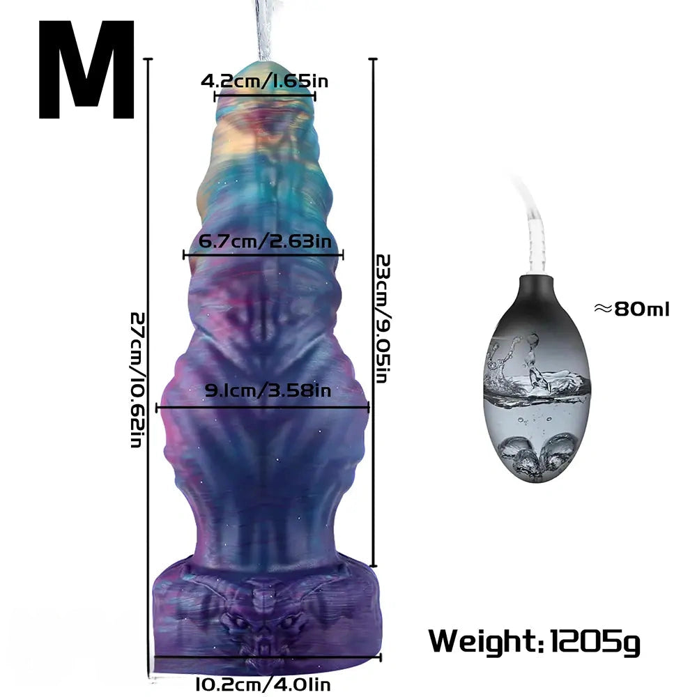 8.26in 10.62in 12.99in Monster Knotted Silicone Big Odd Cumming Dildo