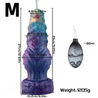 8.26in 10.62in 12.99in Monster Knotted Silicone Big Odd Cumming Dildo